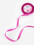 Лента атласная, 12 мм, 23±1 м, ярко-сиреневая - Фото 2