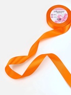Лента атласная, 25 мм, 23±1 м, ярко-оранжевая №25 - Фото 2