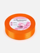 Лента атласная, 25 мм, 23±1 м, ярко-оранжевая №25 - Фото 5