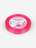 Лента атласная, 12 мм, 23±1 м, ярко-розовая №190 - Фото 5