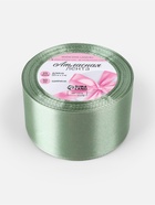 Лента атласная, 50 мм, 23±1 м, фисташковая №65 - Фото 4