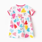 Платье «Bloom Baby. Сердечки», короткий рукав, размер 62 см, белое - Фото 5