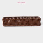 Корзинка для подачи Доляна «Огайо» 27×10×5 см, прямоугольная, цвет коричневый - Фото 2