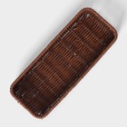 Корзинка для подачи Доляна «Огайо» 27×10×5 см, прямоугольная, цвет коричневый - Фото 5