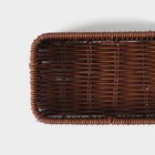 Корзинка для подачи Доляна «Огайо» 27×10×5 см, прямоугольная, цвет коричневый - Фото 6