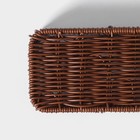 Корзинка для подачи Доляна «Огайо» 27×10×5 см, прямоугольная, цвет коричневый - Фото 7