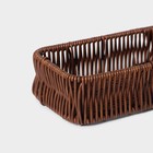 Корзинка для подачи Доляна «Огайо» 27×10×5 см, прямоугольная, цвет коричневый - Фото 8