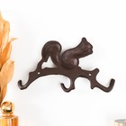 Крючки настенные чугун «Белочка», 21×12×3 см - Фото 4