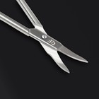 Ножницы маникюрные «Premium», загнутые, узкие, 9,5 см, на блистере, цвет серебристый - Фото 8