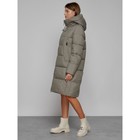Пальто утепленное зимнее женское, размер 42, цвет хаки - Фото 2