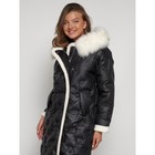 Пальто утепленное зимнее женское, размер 54, цвет чёрный - Фото 11