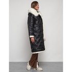 Пальто утепленное зимнее женское, размер 54, цвет чёрный - Фото 3