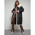 Пальто утепленное зимнее женское, размер 54, цвет чёрный - Фото 23