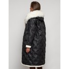 Пальто утепленное зимнее женское, размер 54, цвет чёрный - Фото 26