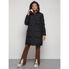 Пальто утепленное зимнее женское, размер 44, цвет чёрный - Фото 5