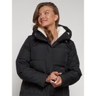Пальто утепленное зимнее женское, размер 44, цвет чёрный - Фото 9