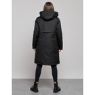 Пальто утепленное зимнее женское, размер 48, цвет чёрный - Фото 4