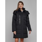 Пальто утепленное зимнее женское, размер 42, цвет чёрный - Фото 8