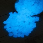 Декоративные камни для аквариума, светящиеся, 8-11 мм, 200 г, голубые - фото 8524237