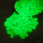 Декоративные камни для аквариума, светящиеся, 8-11 мм, 200 г, зелёные - фото 8524240