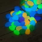 Декоративные камни для аквариума, 20 мм, 1 кг, светящиеся, МИКС - Фото 3