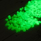 Декоративная крошка для аквариума, светящиеся, 9 - 13 мм, 200 г, зелёная - фото 8524312