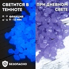 Декоративная крошка для аквариума, светятся в темноте, 9 - 13 мм, 500 г, фиолетовая - Фото 1