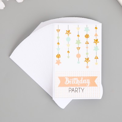 Набор наклеек бумага «Вечеринка. Гирлянды», 50 шт., 8×5 см