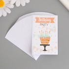 Наклейка бумага "Вечеринка. Торт" набор 50 шт 8х5 см - фото 320838025