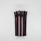 Молния «Спираль», №5, неразъёмная, замок автомат, 18 см, тёмно-синяя, красный, белый - Фото 3