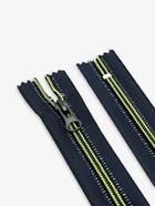 Молния «Спираль», №5, неразъёмная, светоотражающая, замок автомат, 18 см, чёрная, зелёная - Фото 3