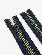 Молния «Спираль», №5, разъёмная, светоотражающая, замок автомат, 80 см, чёрная, зелёная - Фото 2