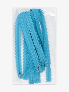 Молния «Спираль», №3, неразъёмная, ажурная, замок автомат, 50 см, голубая - Фото 4