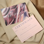 Набор подарочных сертификатов «PINK METALL», 10 шт, с крафтовыми пакетами и наклейками, цвет нежно-розовый - фото 10035339