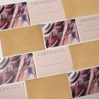 Набор подарочных сертификатов «PINK METALL», 10 шт, с крафтовыми пакетами и наклейками, цвет нежно-розовый - Фото 6
