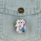 Набор брелок со значком "Девочка кошка", аниме - фото 8711795