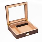 Хьюмидор, шкатулка на 35 сигар с гигрометром, кедр, 26×22×6.8 см - Фото 3