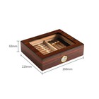 Хьюмидор, шкатулка на 35 сигар с гигрометром, кедр, 26×22×6.8 см - Фото 6