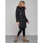 Пальто утепленное зимнее женское, размер 52, цвет чёрный - Фото 2