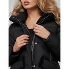 Пальто утепленное зимнее женское, размер 52, цвет чёрный - Фото 14