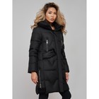 Пальто утепленное зимнее женское, размер 52, цвет чёрный - Фото 9
