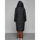 Пальто утепленное зимнее женское, размер 52, цвет чёрный - Фото 4
