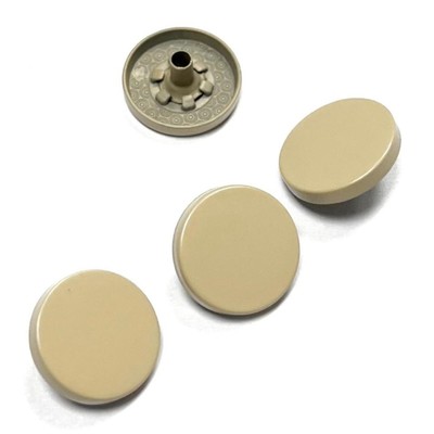 Кнопка установочная декоративная, размер 15 мм, цвет беж