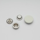 Кнопка установочная декоративная, размер 15 мм, цвет белый - фото 297708333