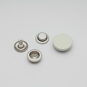 Кнопка установочная декоративная, размер 15 мм, цвет белый