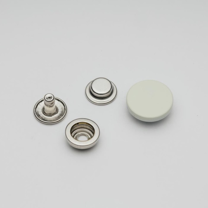Кнопка установочная декоративная, размер 15 мм, цвет белый - Фото 1