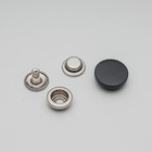 Кнопка установочная декоративная, размер 15 мм, цвет графит - фото 300008563