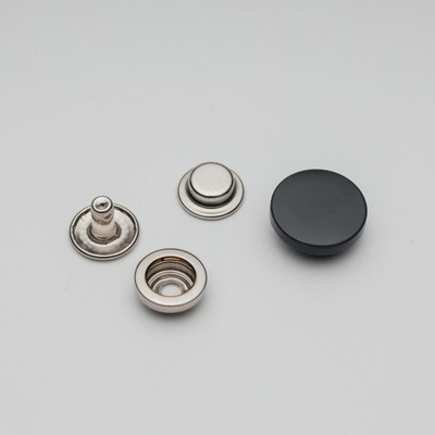 Кнопка установочная декоративная, размер 15 мм, цвет графит