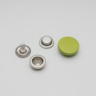 Кнопка установочная декоративная, размер 15 мм, цвет зеленое яблоко - фото 296915512