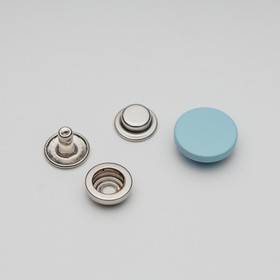 Кнопка установочная декоративная, размер 15 мм, цвет небесно голубой